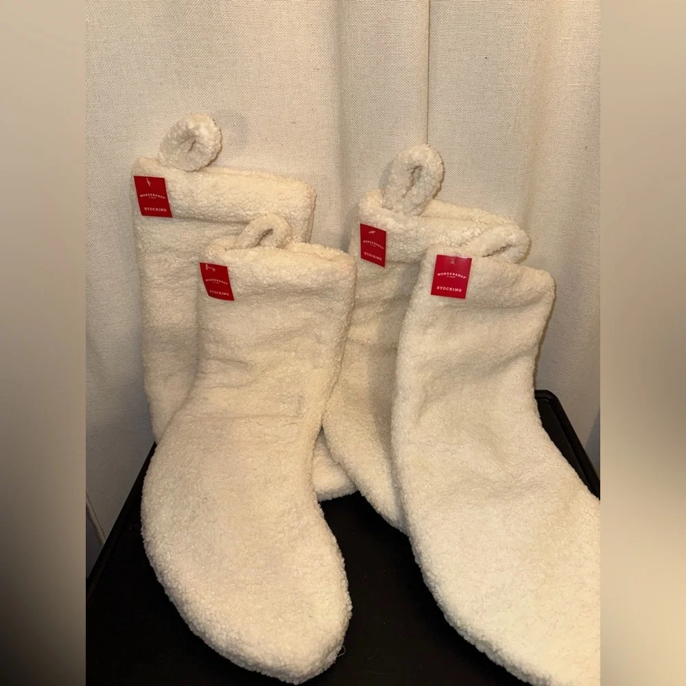 White Sherpa stockings